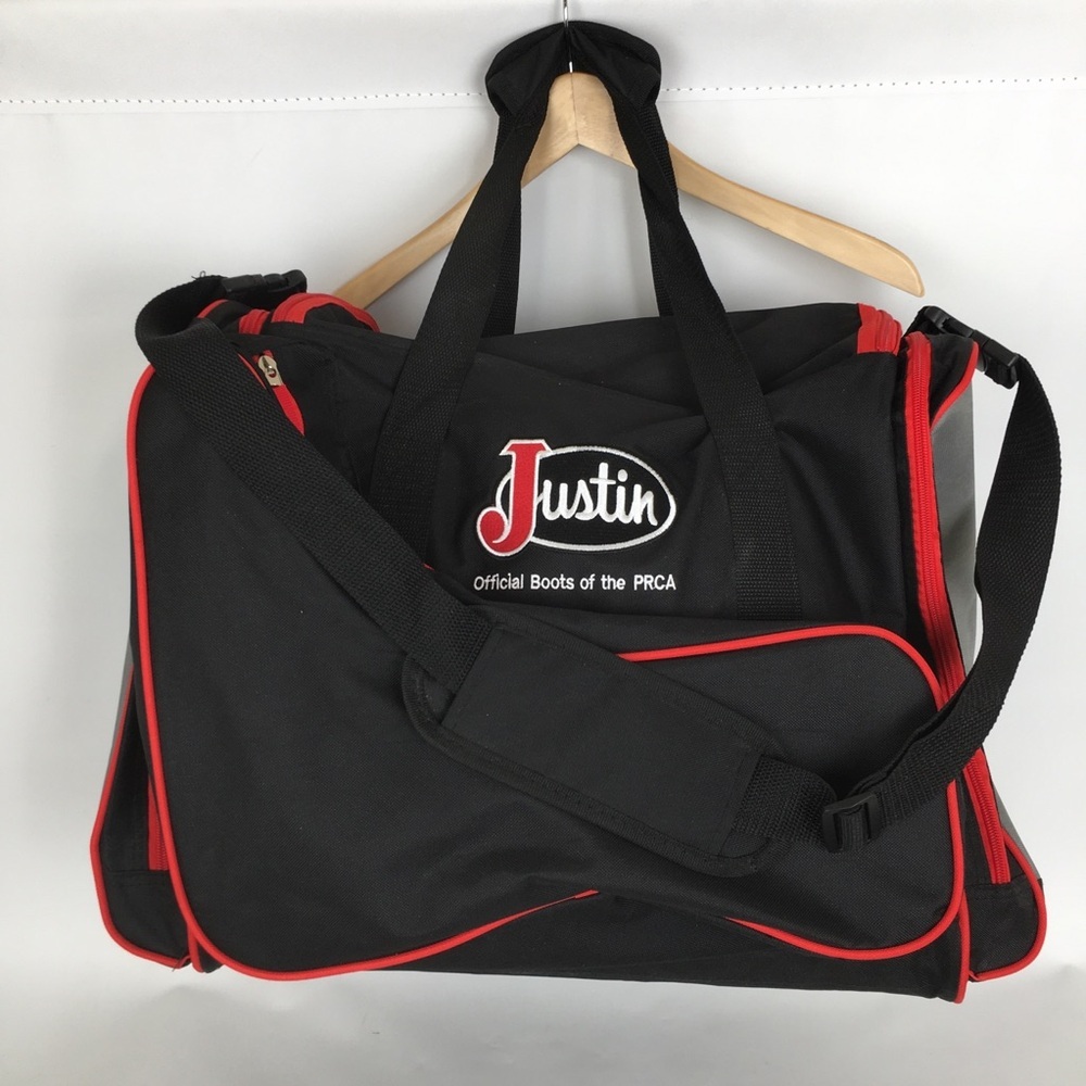 Justin Boots Duffel Bag Large Boot Tote Wrangler NFR 60th Las Vegas 2018 Black